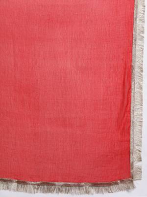 Red Bandhani printed A line Kurta with Trouser and Dupatta 4