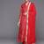 Red Bandhani printed A line Kurta with Trouser and Dupatta