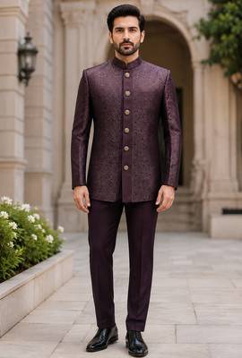 Wine open jodhpuri for men ::: men's ethnic wear 1