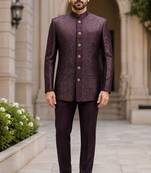 Wine open jodhpuri for men ::: men's ethnic wear