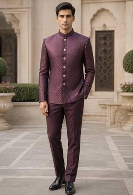 Wine open jodhpuri for men ::: men's ethnic wear 1