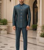 Bottle green open jodhpuri for men ::: men's ethnic wear