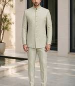 Pista green open jodhpuri for men ::: men's ethnic wear