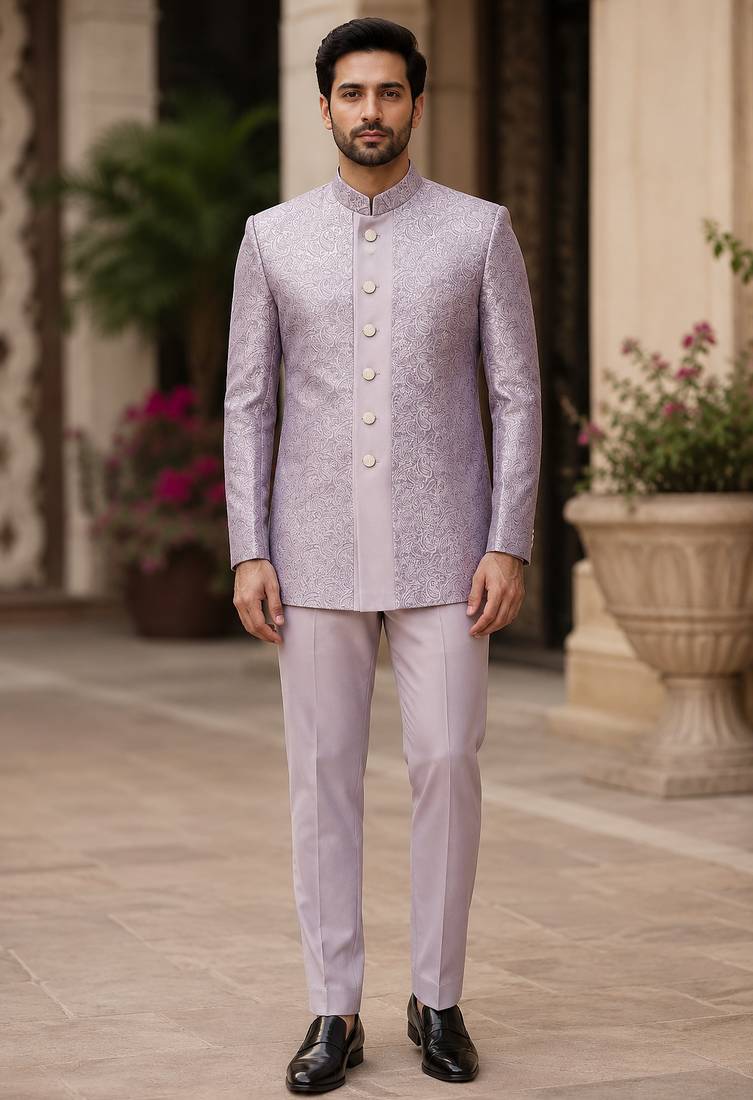 Purple open jodhpuri for men ::: men's ethnic wear