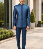 Turquoise open jodhpuri for men ::: men's ethnic wear