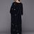 Zari Embroidered velvet Kurta with Trouser and Dupatta
