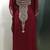Red dubai fancy silver embroidery kaftan