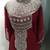 Red dubai fancy silver embroidery kaftan