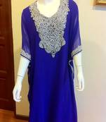 Royal blue luxury dubai farasha kaftan
