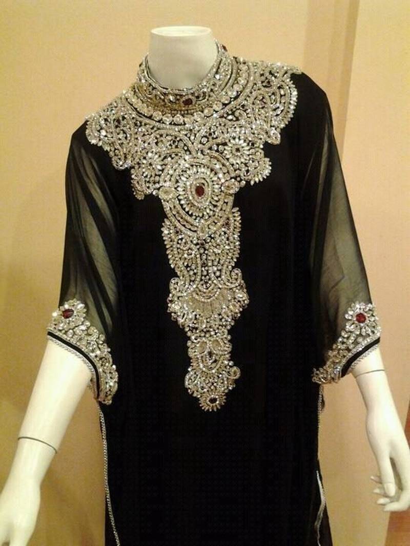 Black dubai fashion farasha kaftan