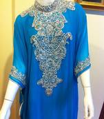 Turqouise blue dubai trend farasha kaftan