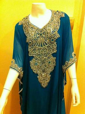 Navy blue dubai modern farasha kaftan 1