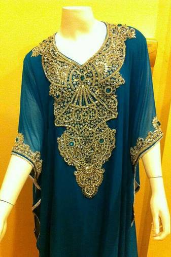 Navy blue dubai modern farasha kaftan