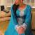 Turqouise blue dubai jalabiya kaftan