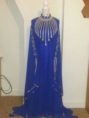 Royal blue eid special jalabiya dubai kaftan 1