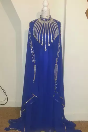 Royal blue eid special jalabiya dubai kaftan