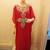 Red dubai modern jalabiya kaftan