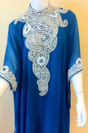 Royal blue gorgeous dubai evening kaftan
