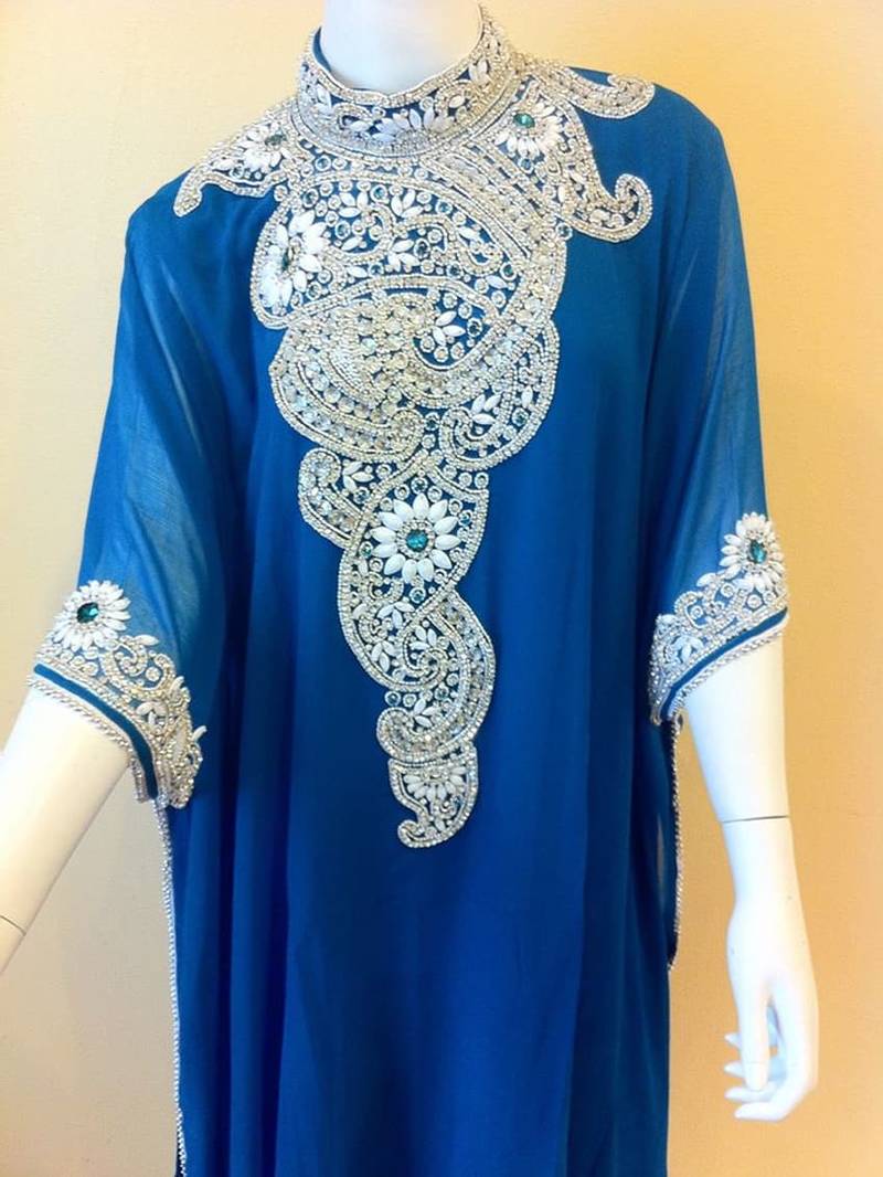 Royal blue gorgeous dubai evening kaftan