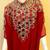 Red designer heavy beaded arabic kaftan
