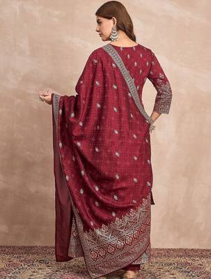 Women Ethnic Motifs Printed Panelled Kurta with Trousers & Dupatta 6