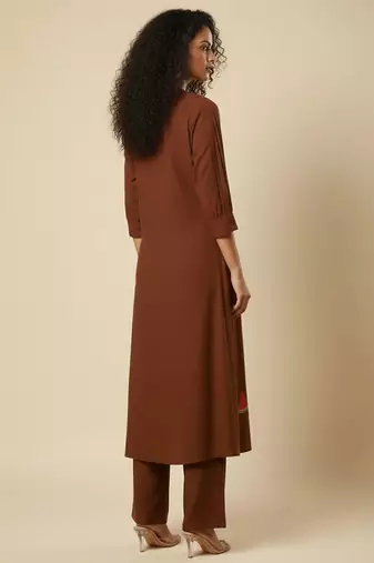 Women Ethnic Motifs Embroidered Regular Kurta with Trousers