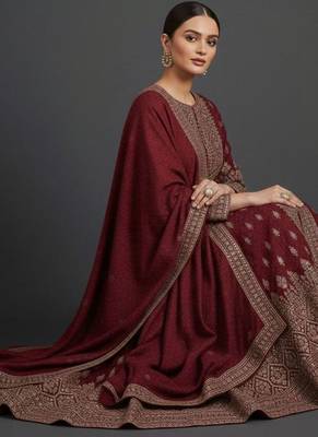 Women Ethnic Motifs Panelled Kurta with Trousers & With Dupatta 3