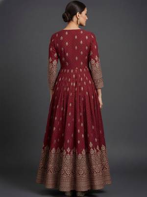 Women Ethnic Motifs Panelled Kurta with Trousers & With Dupatta 5
