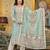 Women Floral Printed Regular Beads and Stones Pure Cotton Kurta with Trousers & With Dupatta