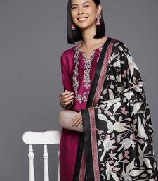 Women Floral Yoke Design Regular Sequinned Kurta with Trousers & Dupatta