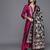 Women Floral Yoke Design Regular Sequinned Kurta with Trousers & Dupatta