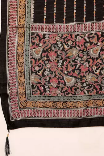 Women Floral Printed Regular Sequinned Kurta with Trousers & Dupatta