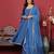 Floral Embroidered Silk Georgette Anarkali Kurta With Palazzos & Dupatta