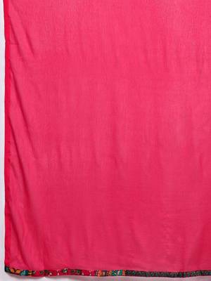 Ethnic Motifs Printed Sequinned Pure Silk Kurta With Trousers & Dupatta 4