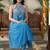 Women Embroidered Regular Thread Work Silk Georgette Kurta with Trousers