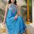 Women Embroidered Regular Thread Work Silk Georgette Kurta with Trousers