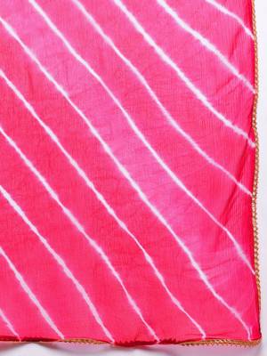 Bandhani Printed Sequinned Kurta With Trousers & Dupatta 5