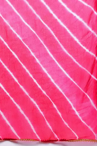 Bandhani Printed Sequinned Kurta With Trousers & Dupatta