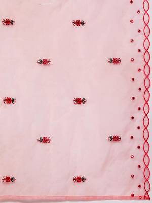 Floral Embroidered Regular Sequinned Kurta with Trousers & Dupatta 4