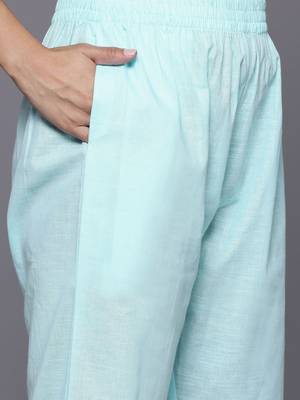 Women Ethnic Motifs Embroidered Regular Chikankari Kurta with Trousers & With Dupatta 3