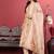 Floral Printed Kantha Work Chanderi Silk Straight Kurta with Trousers & Dupatta