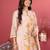 Floral Printed Kantha Work Chanderi Silk Straight Kurta with Trousers & Dupatta
