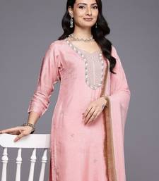 Ethnic Motifs Embroidered Beads & Stones Pure Silk Kurta Set