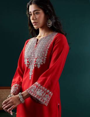 Women Ethnic Motifs Embroidered Regular Kurta with Trousers & With Dupatta 7