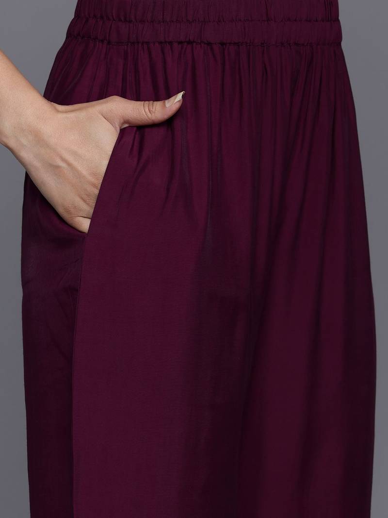 Ethnic Motifs Embroidered Sequinned Kurta With Trousers & Dupatta