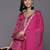 Women Bandhani Printed Regular Thread Work Kurta with Trousers & With Dupatta
