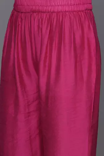 Women Bandhani Printed Regular Thread Work Kurta with Trousers & With Dupatta
