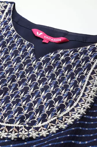 Leheriya Printed Regular Kurta with Trousers