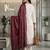 Women Embroidered Regular Thread Work Kurta with Trousers & With Dupatta