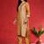 Geometric Printed Gotta Patti V-Neck Straight Kurta With Trousers & Dupatta